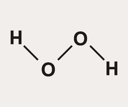 Cấu trúc hóa học của Hydrogen Peroxide.