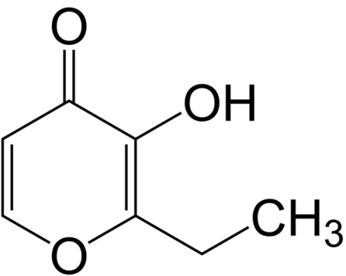 Cấu trúc phân tử của Ethyl Maltol.